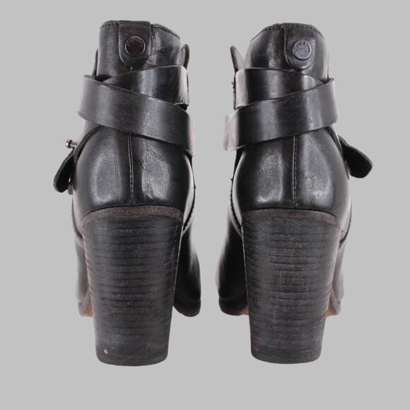 RAG & BONE New York Harrow Leather Ankle Boot 3.5" Block Heel Sz. 37.5 - Picture 8 of 14